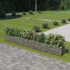 vidaXL Gabion Raised Bed Galvanised Steel 450x50x50 cm