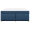vidaXL Box Spring Bed with Mattress Blue 180x200 cm Fabric