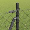 vidaXL Fence Post Grey 25 x 1.4 m (60 x 60 mm mesh) Steel and PVC