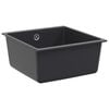 vidaXL Kitchen Sink Single Basin Granite 43 x 46 x 20 cm Graphite