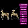 vidaXL LED Reindeers with 40 LEDs 2 pcs Warm White PET