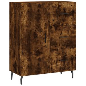 vidaXL Sideboard Smoked Oak 69.5x34x90 cm Engineered Wood