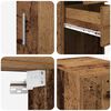 vidaXL Storage Cabinet with Drawer 2 pcs Old Wood 30 x 42.5 x 225 cm
