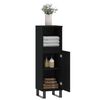 vidaXL Bathroom Cabinet Black 30x30x100 cm Engineered Wood