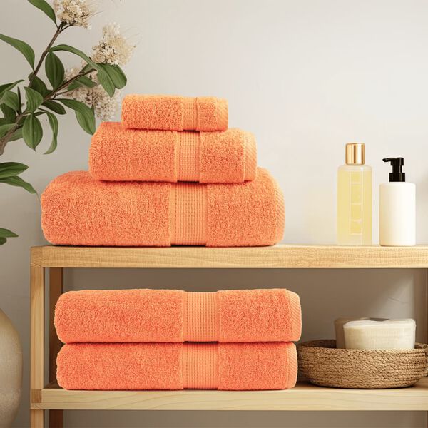 vidaXL Premium Wash Towels SOLUND 4 pcs Orange 30x30 cm 600 gsm