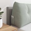 vidaXL Back Pillow Light Grey 160 x 24 x 50 cm Velvet