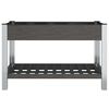 vidaXL Garden Raised Bed with Shelf Grey 120x50x75 cm WPC