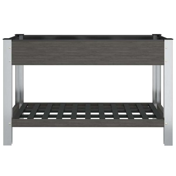 vidaXL Garden Raised Bed with Shelf Grey 120x50x75 cm WPC