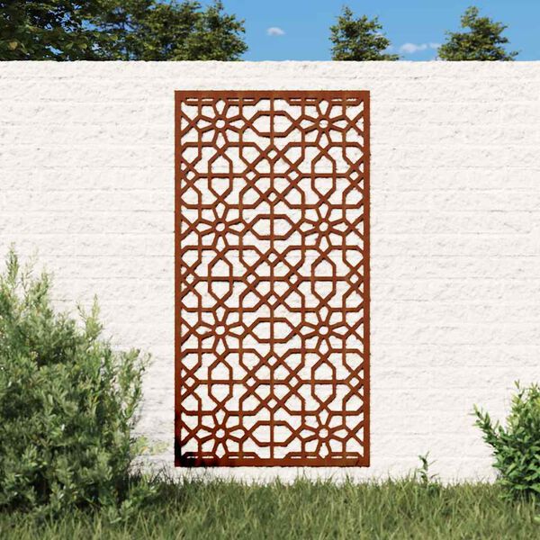 vidaXL Garden Wall Decoration 105x55 cm Corten Steel Moorish Design