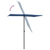 vidaXL Garden Parasol with Aluminium Pole 180x110 cm Azure Blue