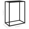 vidaXL Console Table Black 60x35x75 cm Tempered Glass