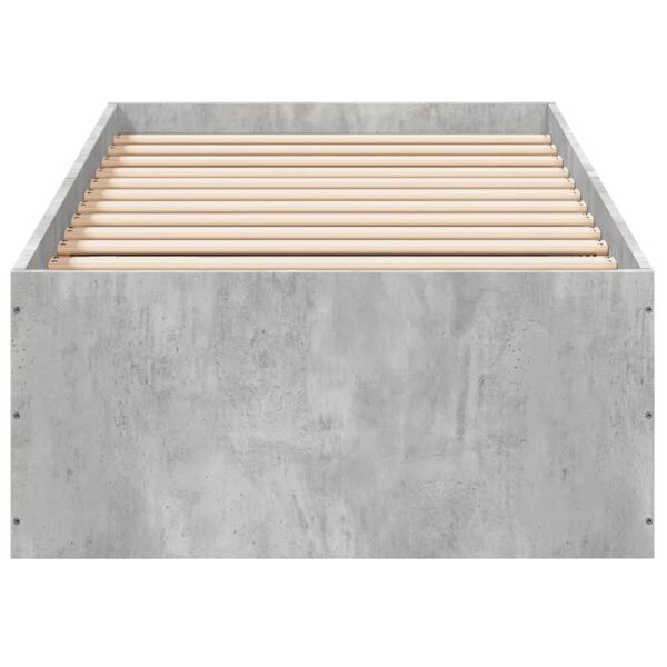 vidaXL Bed Frame without Mattress Concrete Grey 90x200 cm