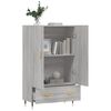vidaXL Highboard Grey Sonoma 69.5x31x115 cm Engineered Wood