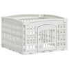 vidaXL 4 Panel Dog Playpen 60 x 60 x 38 cm Plastic White Foldable
