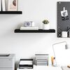vidaXL Floating Wall Shelf Black 60x23.5x3.8 cm MDF