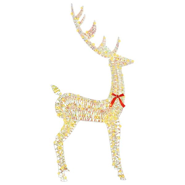 vidaXL 3D Reindeer with 250 LEDs Warm white 180 cm PET
