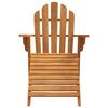 vidaXL Garden Adirondack Chairs with Footrests 2 pcs Solid Wood Teak