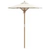 vidaXL Garden Parasol Cream white 150 x 150 x 210 cm Bamboo