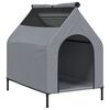 vidaXL Dog House Light Grey Oxford Fabric and Steel