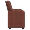 vidaXL Dining Chairs with Wheels 2 pcs Shiny brown 57 x 67 x 95 cm