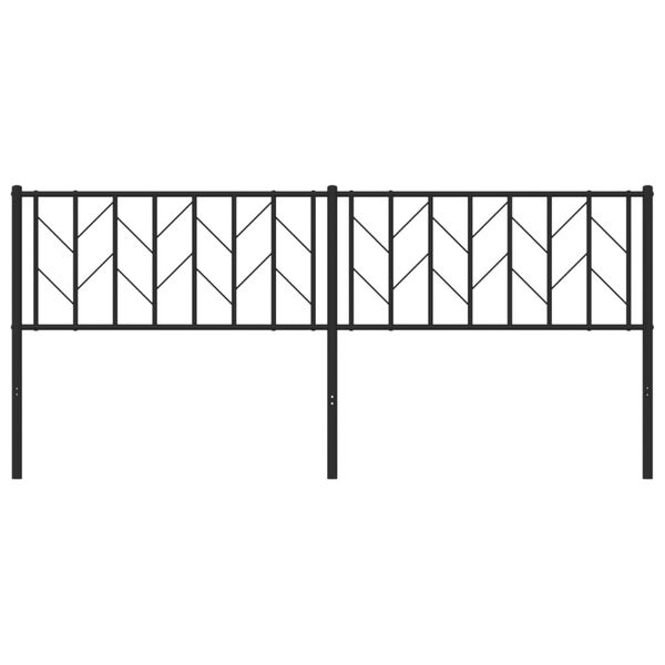 vidaXL Metal Replace Headboard Black 193 cm