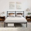 vidaXL Bed Frame without Mattress Smoked Oak 150x200 cm King Size Engineered Wood