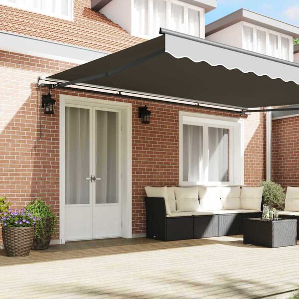 vidaXL Awning Frame Manual Anthracite 500 x 300 cm Aluminium