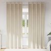 vidaXL Blackout Curtains 2 pcs Cream 140 x 260 cm Velvet