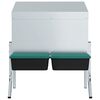 vidaXL Chicken Nesting Box 2 Compartments with Legs Galvanised Steel