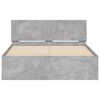 vidaXL Bed Frame with Headboard and LED Concrete Grey 140x200 cm