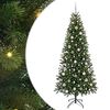 vidaXL Artificial Christmas Tree with 300 LEDs Green 210 cm PE and PVC