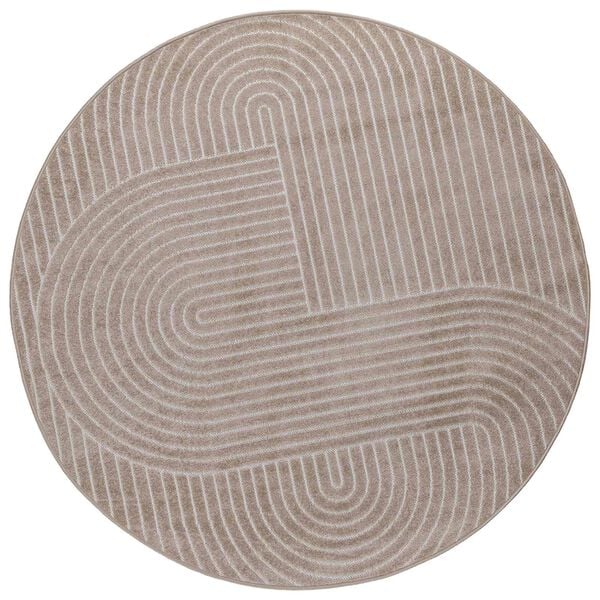 vidaXL Area Rugs Round Beige &Oslash; 200 CM