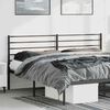 vidaXL Metal Headboard Black 180 cm