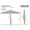 Madison Garden Parasol Flores Luxe 300 cm Round SappHIre Blue