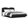 vidaXL Bed Frame without Mattress Black 140x200 cm