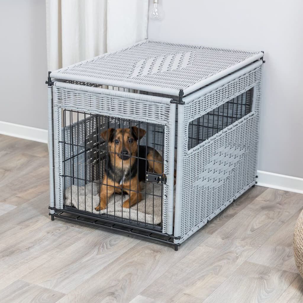 TRIXIE Pet Home Kennel 58x60x77 cm Light Grey vidaXL