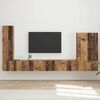 vidaXL TV Wall Cabinet Set Wall-mounted 6 pcs Old Wood