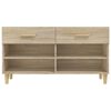 vidaXL Shoe Cabinet Sonoma Oak 102x35x55 cm Engineered Wood