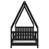 vidaXL Kids Bed Frame Black 80x200 cm Solid Wood Pine