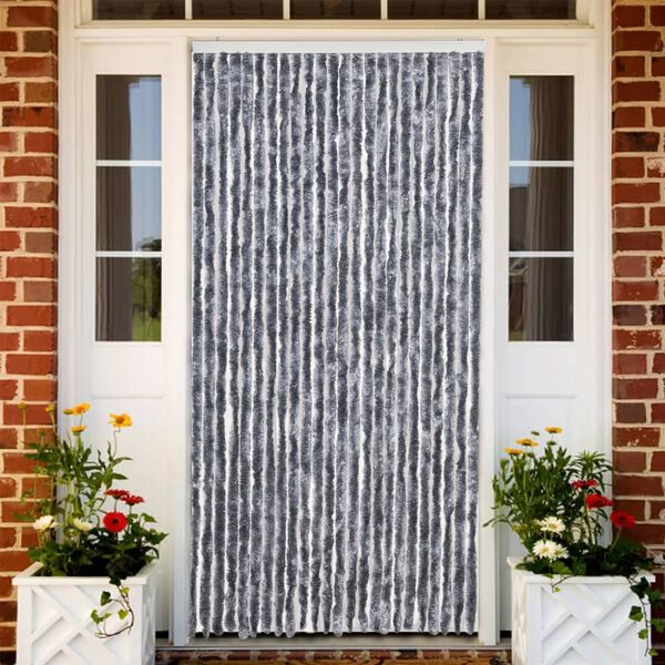 vidaXL Fly Curtain Silver 100x200 cm Chenille