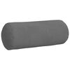 vidaXL Bolster Pillows 2 pcs Dark Grey Ø 15 x 40 cm Microfibre Fabric