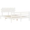 vidaXL Bed Frame without Mattress White 140x190 cm Solid Wood