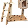 vidaXL Cat Tree with Sisal Scratching Posts 150 cm Paw Prints Beige