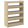 vidaXL Shoe Rack Sonoma Oak 60x25x81 cm Engineered Wood