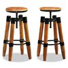vidaXL Bar Stools 2 pcs Solid Mango Wood