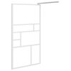 vidaXL Walk-in Shower Wall 100x195 cm ESG Glass White