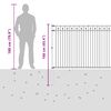vidaXL Spike Fence Black 200 x 166 cm Powder-Coated Steel