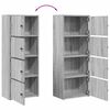vidaXL Bookcase Grey Sonoma 40x24x102 cm Engineered Wood