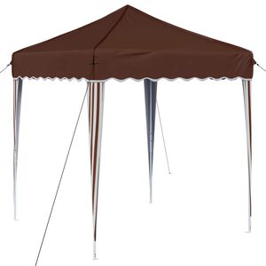 vidaXL Pop-up Party Tent Brown 195 x 195 x 245 cm