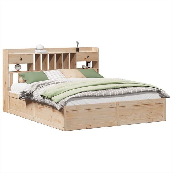 vidaXL Bed Frame without Mattress 180x200 cm Super King Solid Wood Pine
